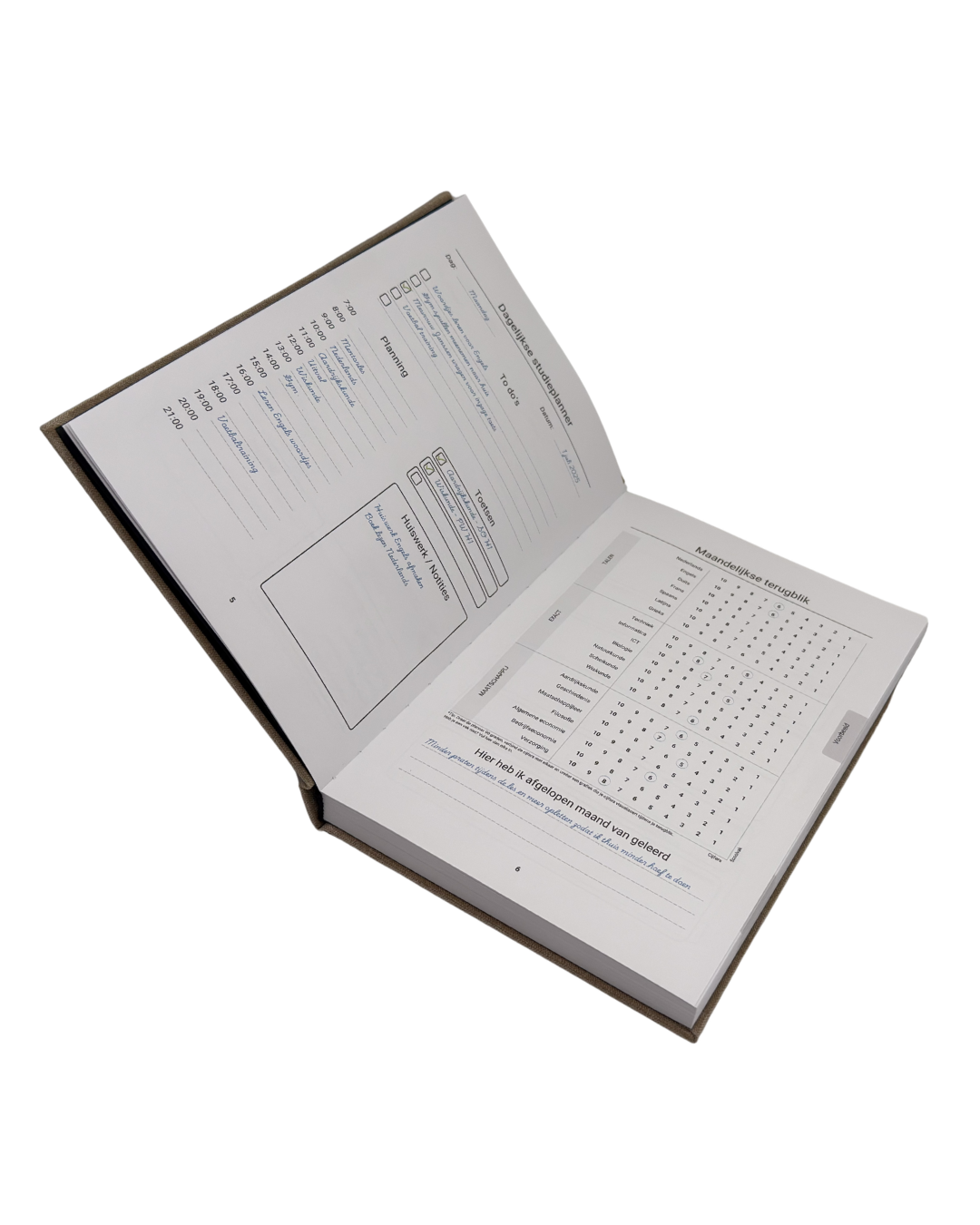 Grip beige – De nummer 1 middelbare school planner - Academia Now - Schoolspullen voor de middelbare school, schoolplanner, agenda, notitieboek, flashcards, Stabilo- en Oxford schoolspullen voor beter plannen en leren - Hard Work Beats Talent