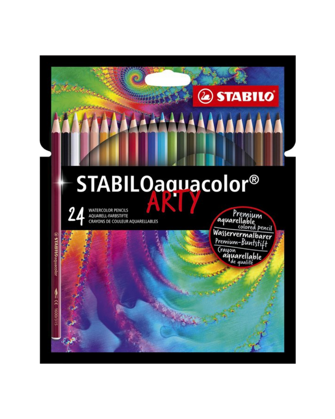 STABILO Aquacolor aquarelpotloden – set van 24 kleuren ARTY
