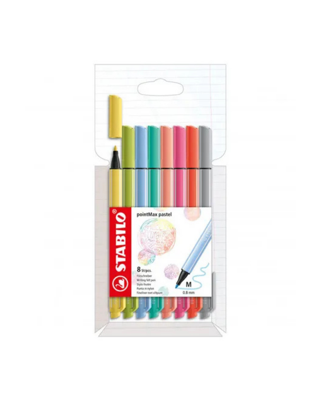 STABILO PointMax Pastel stiften – etui met 8 pastelkleuren